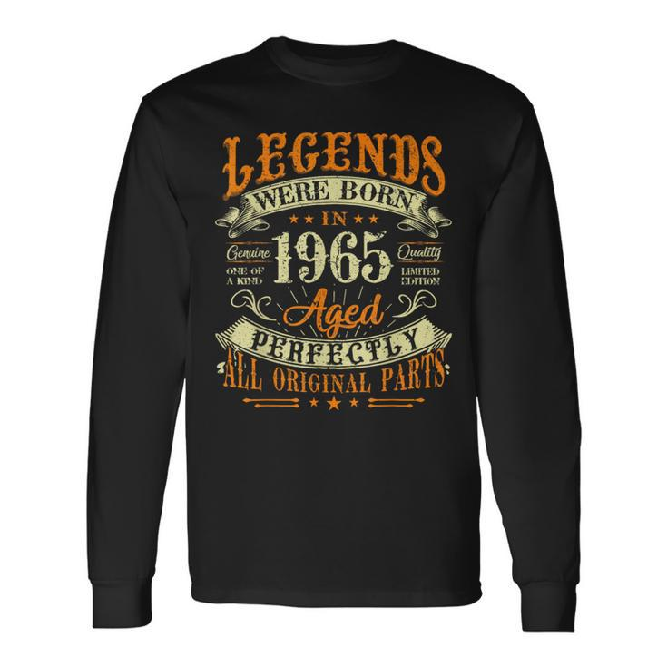 58Th Birthday 58 Years Old Vintage Legends Born In 1965 Long Sleeve T-Shirt Gifts ideas