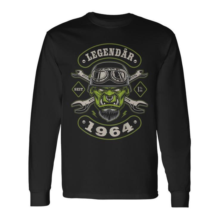 60 Geburtstag Mann Biker Geschenk Motorrad Legendär 1964 Langarmshirts Geschenkideen