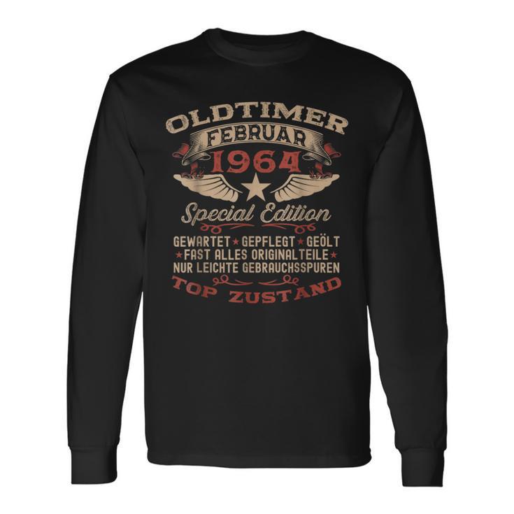 60 Geburtstag Mann Februar Jahrgang 1964 Papa Mann Langarmshirts Geschenkideen