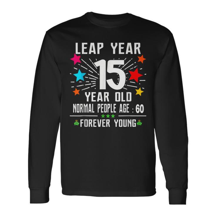 60 Years Old Birthday Leap Year 15 Year Old 60Th Bday Long Sleeve T-Shirt