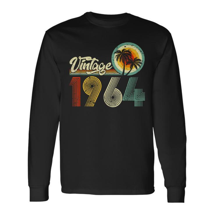 60 Years Old Vintage Born In 1964 Retro 60Th Birthday Long Sleeve T-Shirt