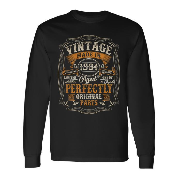 60 Years Old Vintage Made In 1964 60Th Birthday Men Long Sleeve T-Shirt