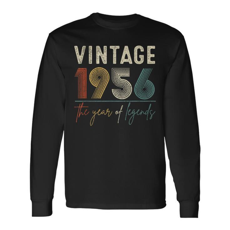 68 Years Old Vintage 1956 68Th Birthday For Women Long Sleeve T-Shirt