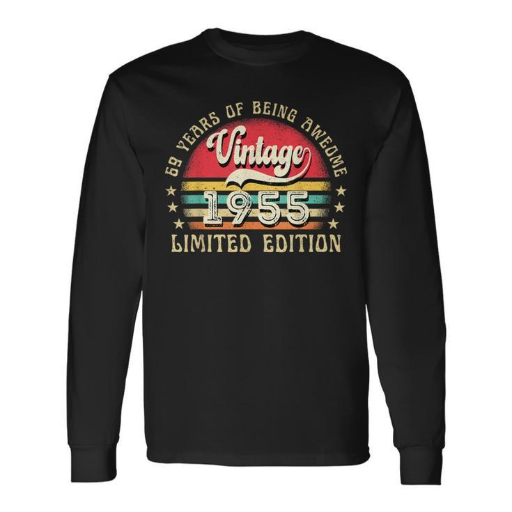 69 Year Old Vintage 1955 Limited Edition 69Th Birthday Long Sleeve T-Shirt