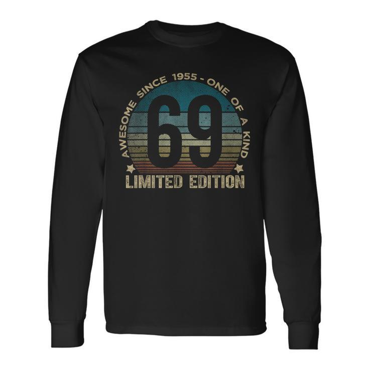 69Th Birthday 69 Year Old Vintage 1955 Limited Edition Long Sleeve T-Shirt