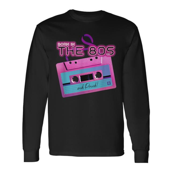 80S Nostalgia Vintage Graphic Pop Culture Icons Long Sleeve T-Shirt