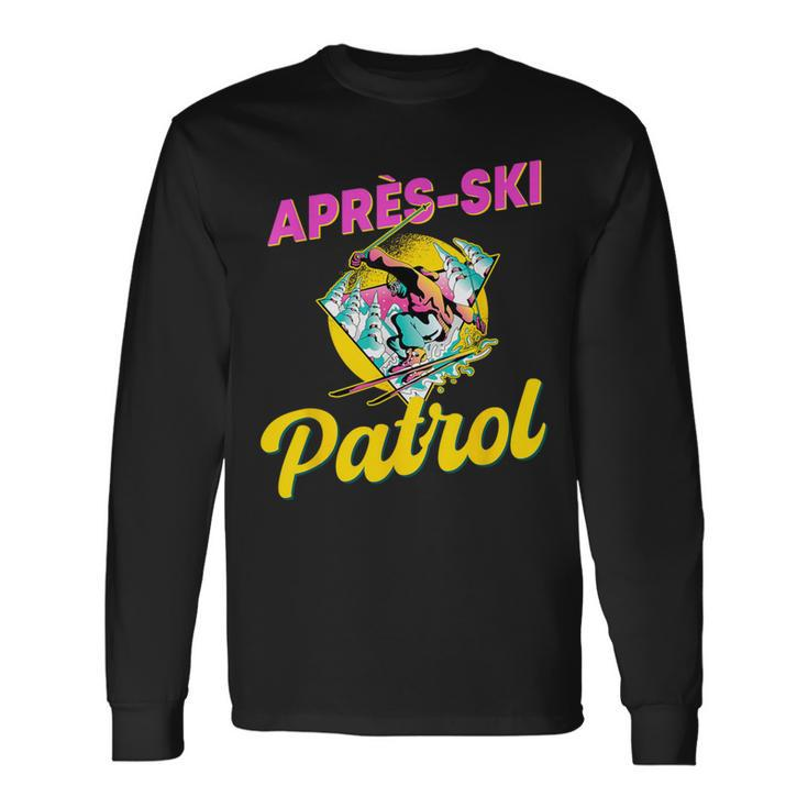80S Retro Apres-Ski Patrol Wear 90S Skiing Long Sleeve T-Shirt