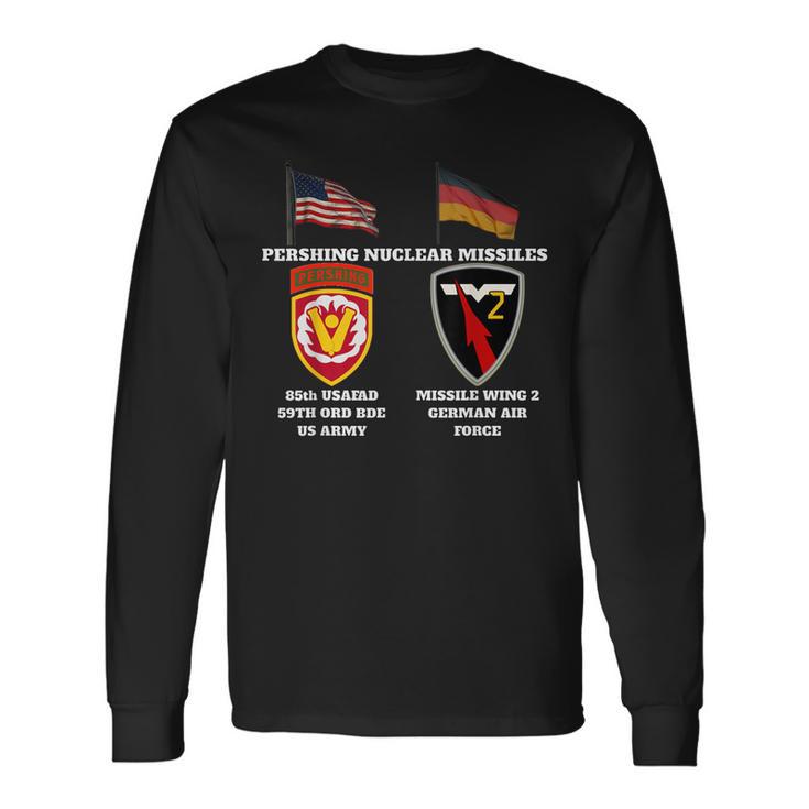 85Th Usafad Ssi W Pershing And Missile Wing 2 Nuc V Print Long Sleeve T-Shirt Gifts ideas