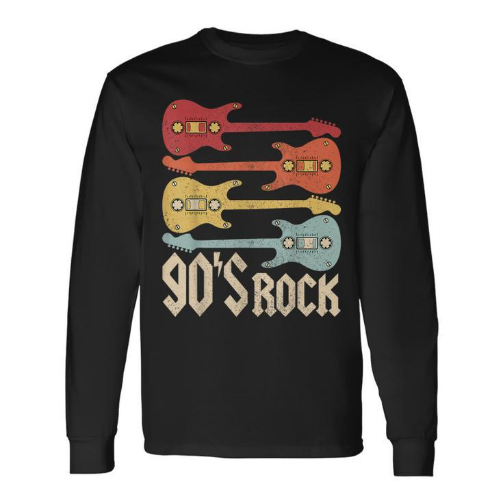 90S Rock Band Guitar Cassette Tape 1990S Vintage 90S Costume Long Sleeve T-Shirt