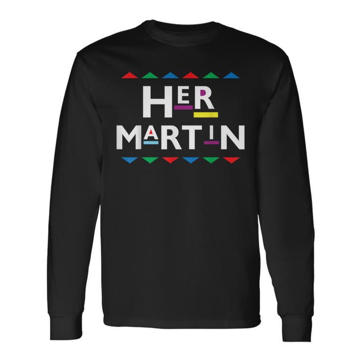 90S Sitcom Nostalgia Her Martin Couples Matching Outfit Long Sleeve T-Shirt