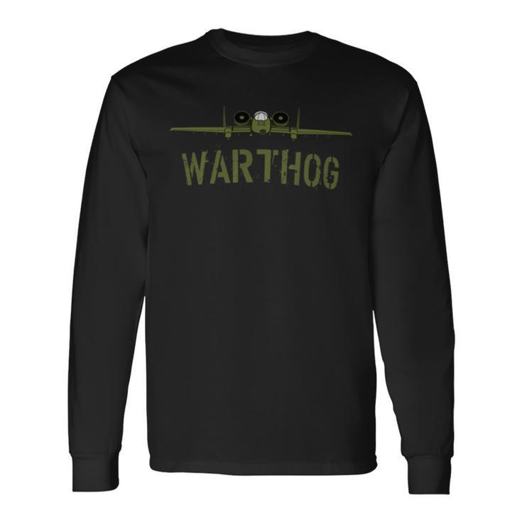 A10 Warthog Us Warplane Fighter Jet Long Sleeve T-Shirt