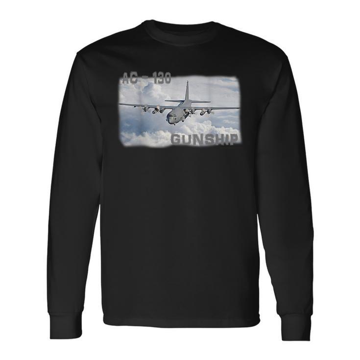 Ac 130 Gunship Military Airplane Adult Children Long Sleeve T-Shirt