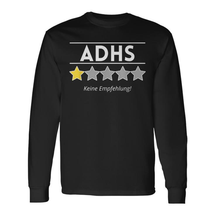 Adhd Ein Stern Keine Recommendation Langarmshirts Geschenkideen