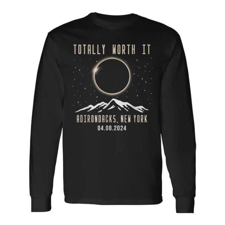 Adirondacks New York 2024 Total Solar Eclipse Long Sleeve T-Shirt Gifts ideas