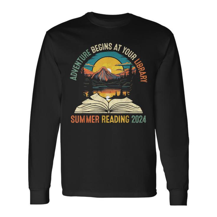 Adventure Begins At Your Library Summer Reading 2024 Vintage Long Sleeve T-Shirt