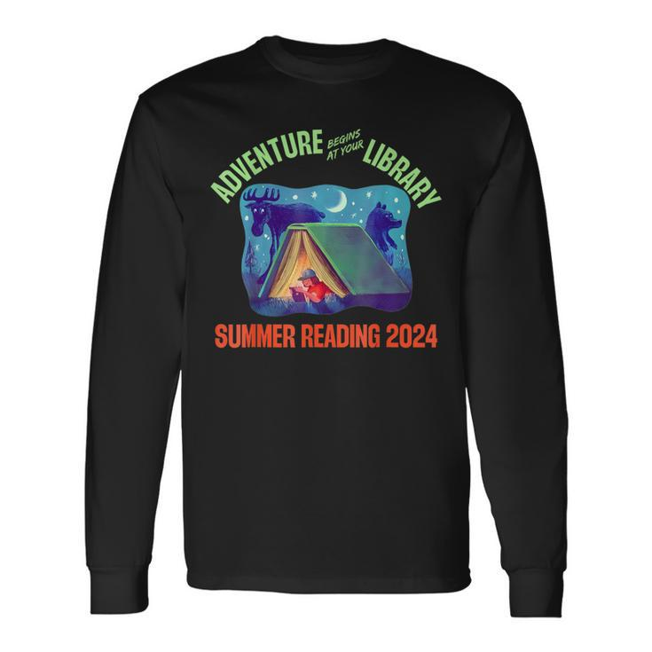 Adventure Begins At Your Library Summer Reading Program 2024 Long Sleeve T-Shirt