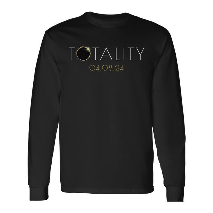 Aesthetic American Totality Solar Lunar Eclipse Long Sleeve T-Shirt