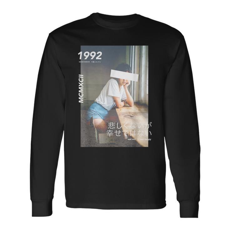 Aesthetic Japanese Vintage Streetwear Fashion Graphic Long Sleeve T-Shirt