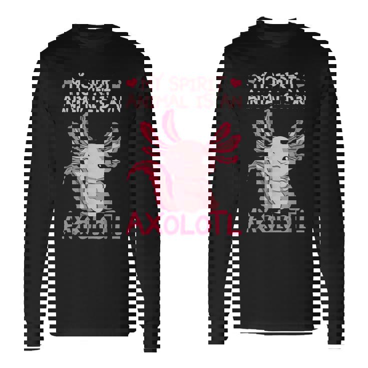 Ajolote Animal Lindo Anfibio Exótico Salamandra Axolotl Camiseta de manga larga