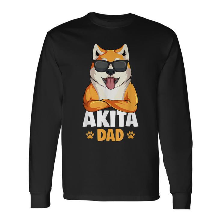 Akita Dog Papa Langarmshirts Geschenkideen