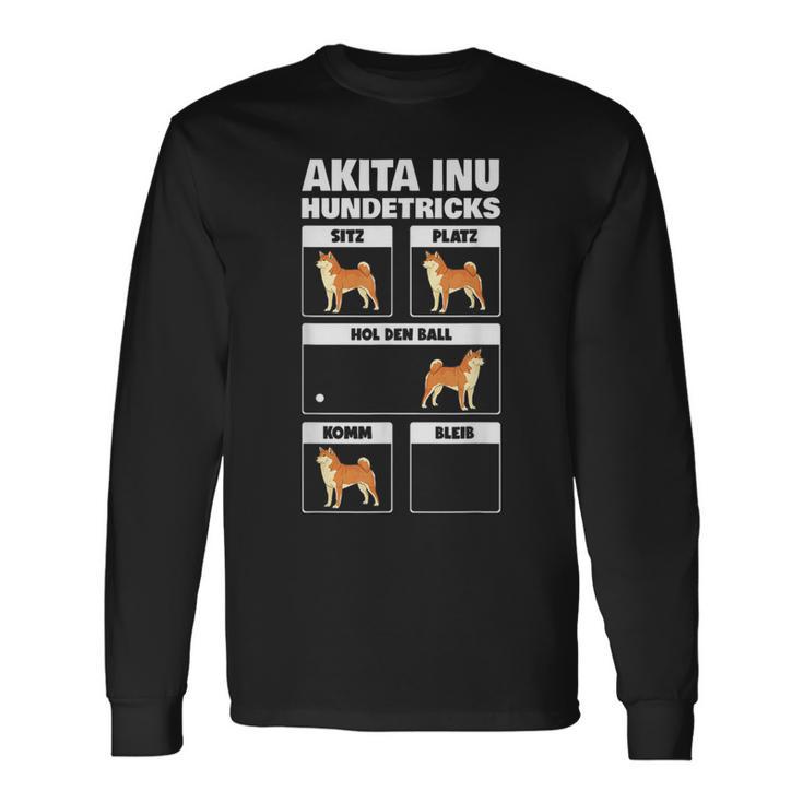 Akita Inu Dog Tricks Langarmshirts Geschenkideen