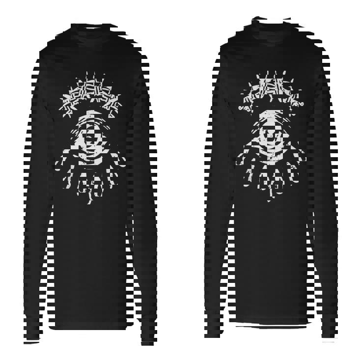 Alambre De Púas Ojo Gótico Grunge Punk Alternativa Tatuaje Camiseta de manga larga