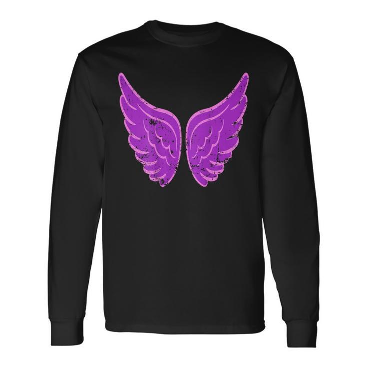 Alas De Angel Con Alas En La Espalda Angel Camiseta de manga larga