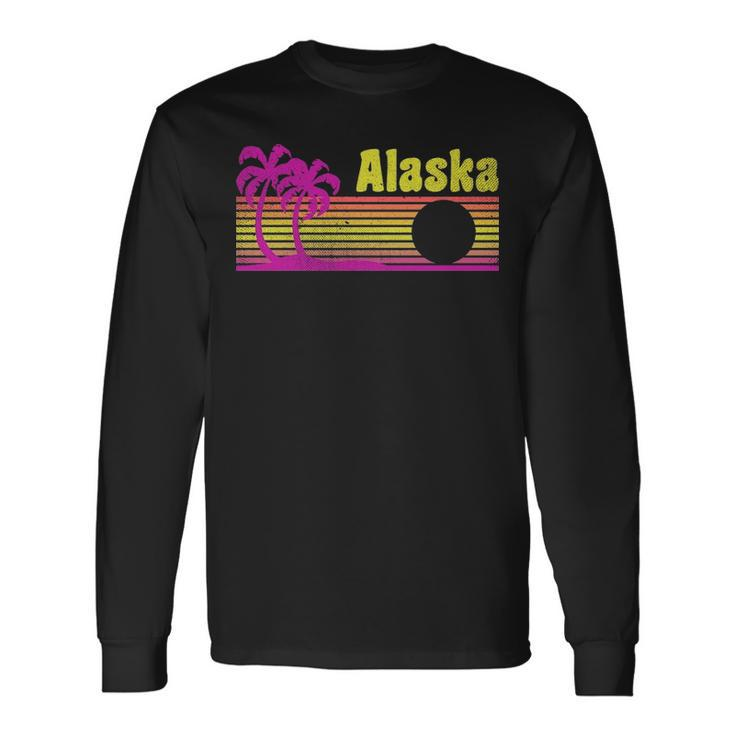 Alaska Tropical Neon Sunset Long Sleeve T-Shirt