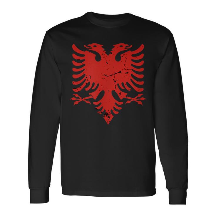 Albania Flag Albanian Eagle Albania Langarmshirts Geschenkideen