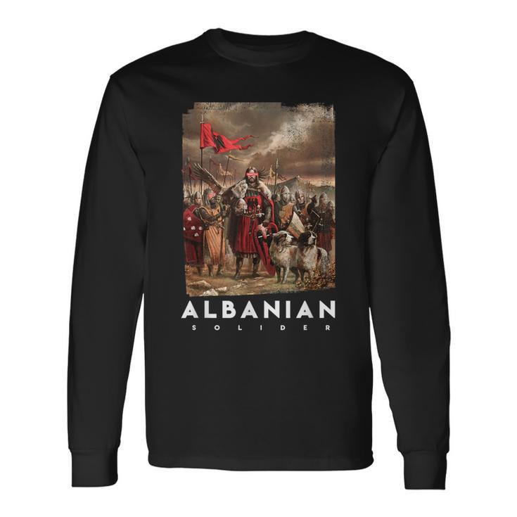 Albanian Warrior Langarmshirts Geschenkideen