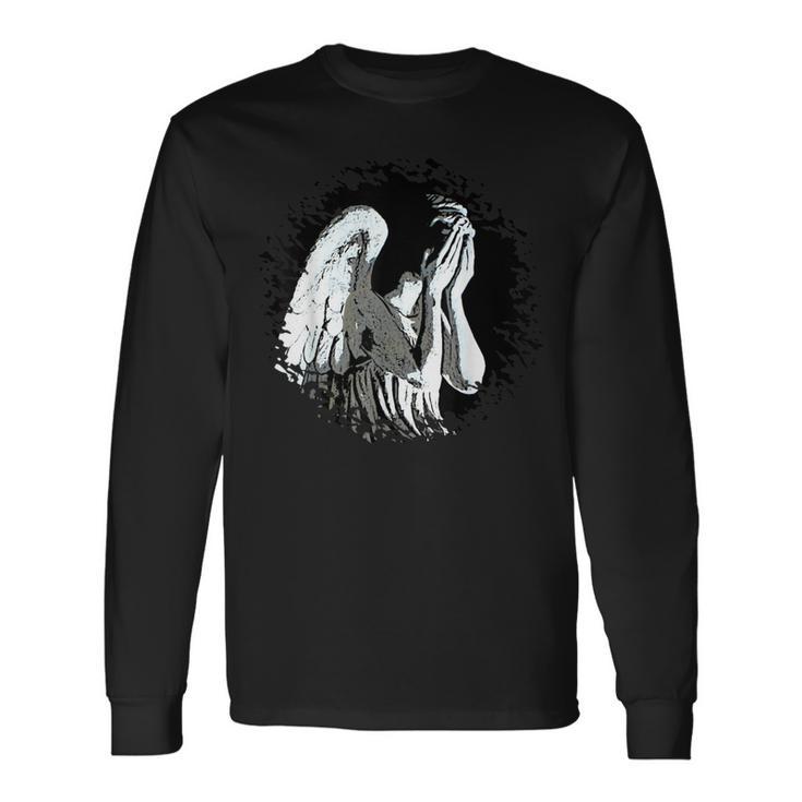 Alert Weeping Angel Don't Blink 1 Sci Fi Fan Long Sleeve T-Shirt