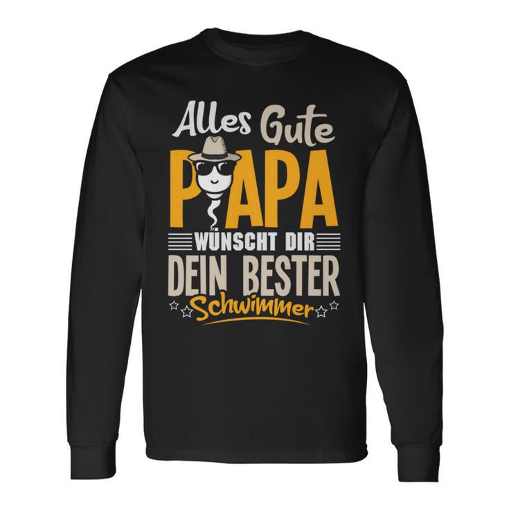 Alles Gute Papa Dein Bester Schwimmer -Ater Papaatertag Langarmshirts Geschenkideen