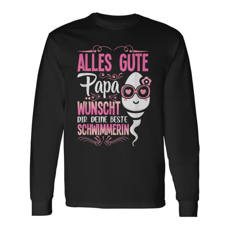 Alles Gute Papa Wünscht Dir Deine Beste Schwimmerinatertag Langarmshirts Geschenkideen