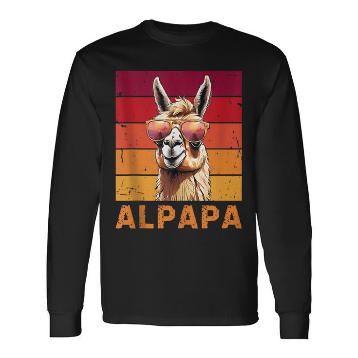 Alpapa Alpaka Fan Lama Fan Liebhaberatertag Tiere Papa Langarmshirts Geschenkideen