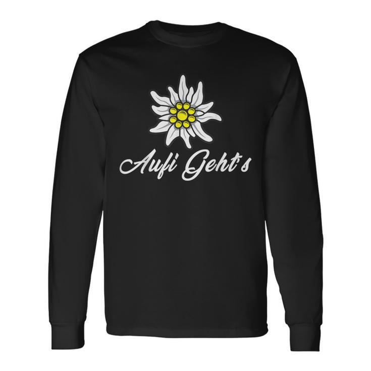 Alpen Edelweiss Aufi Gehts In Die Schweiz Alpenblume Tirol Langarmshirts Geschenkideen