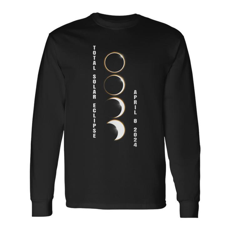 America Eclipse Checklist 40824 Total Solar Eclipse 2024 Long Sleeve T-Shirt