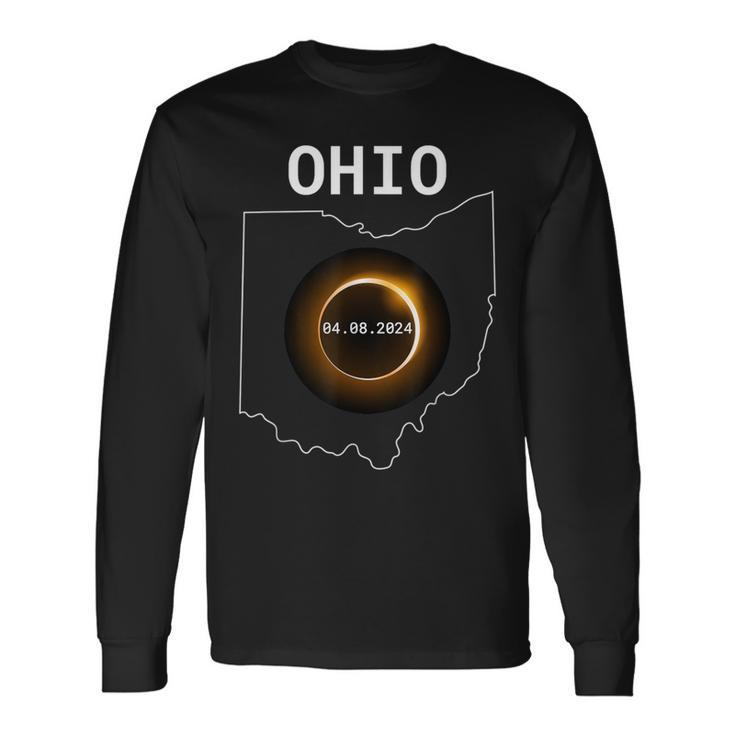 America Ohio Total Spring 40824 Total Solar Eclipse 2024 Long Sleeve T-Shirt
