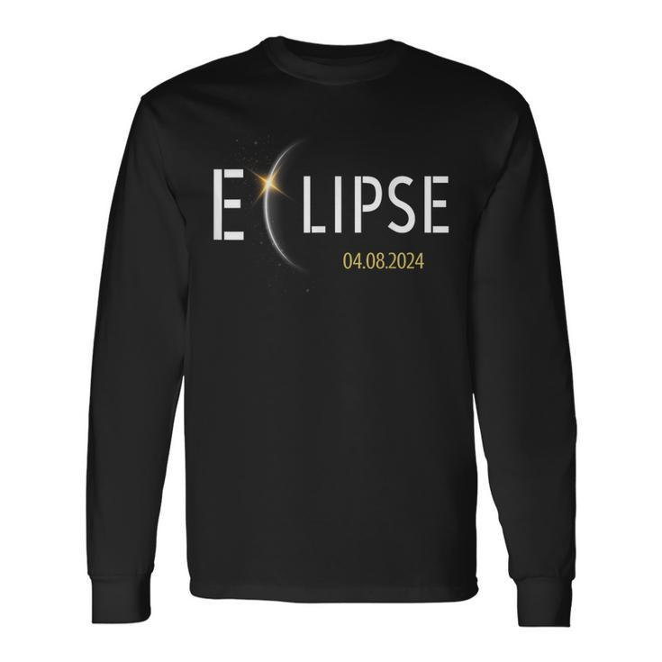America Solar Eclipse 2024 Total Solar Eclipse April 8 2024 Long Sleeve T-Shirt Gifts ideas