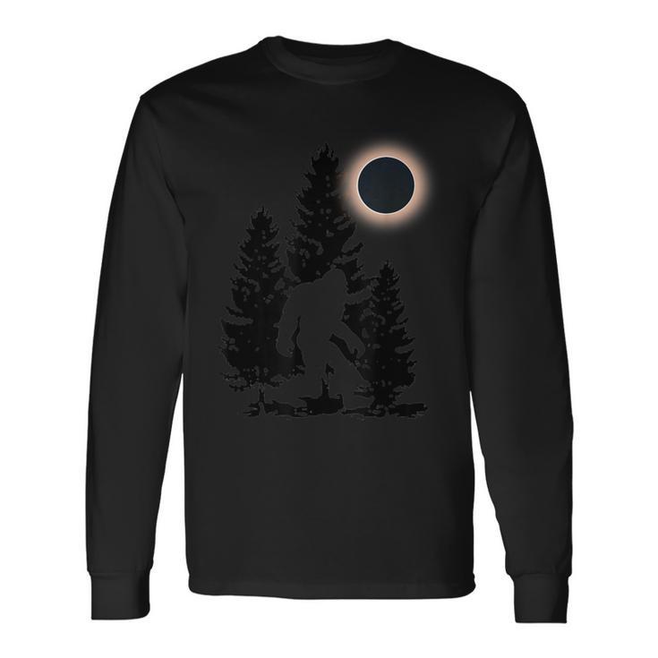 America Totality Bigfoot Total Solar Eclipse 2024 Long Sleeve T-Shirt