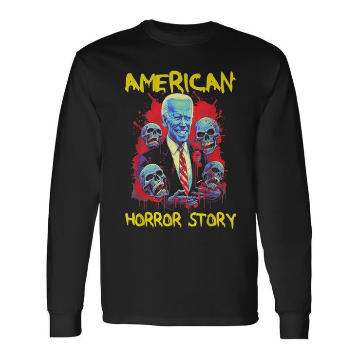 American Biden Zombie Horror Story Long Sleeve T-Shirt Gifts ideas
