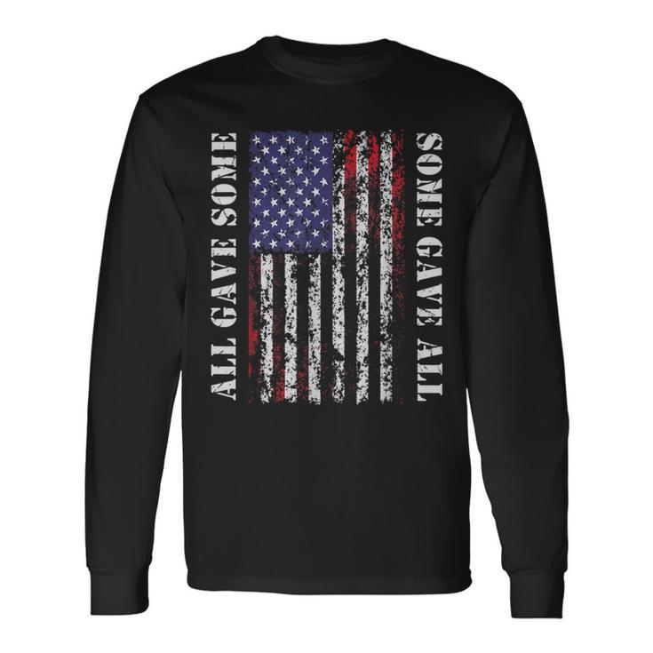 American Flag 4Th Of July Memorial Day Stars Stripes Patriot Long Sleeve T-Shirt Gifts ideas