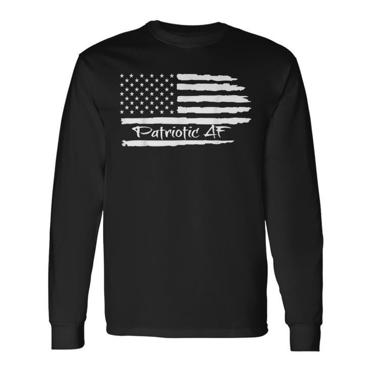 American Patriot Patriotic Af Maga Graphic Long Sleeve T-Shirt