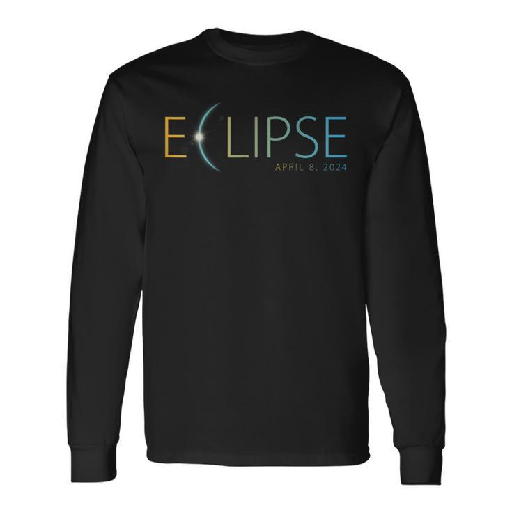 American Solar Eclipse 2024 Total Solar Eclipse April 8 2024 Long Sleeve T-Shirt