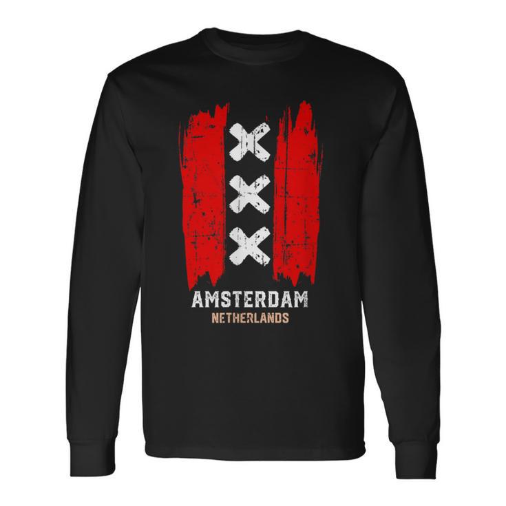 Amsterdam Netherlands Dutch Vintage Langarmshirts Geschenkideen