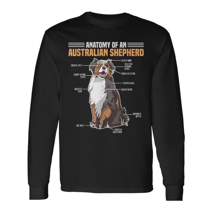 Anatomy Of A Australian Shepherd Long Sleeve T-Shirt