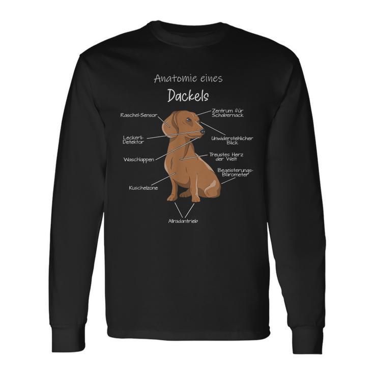 Anatomy Of A Dachshund Badger Dog Langarmshirts Geschenkideen