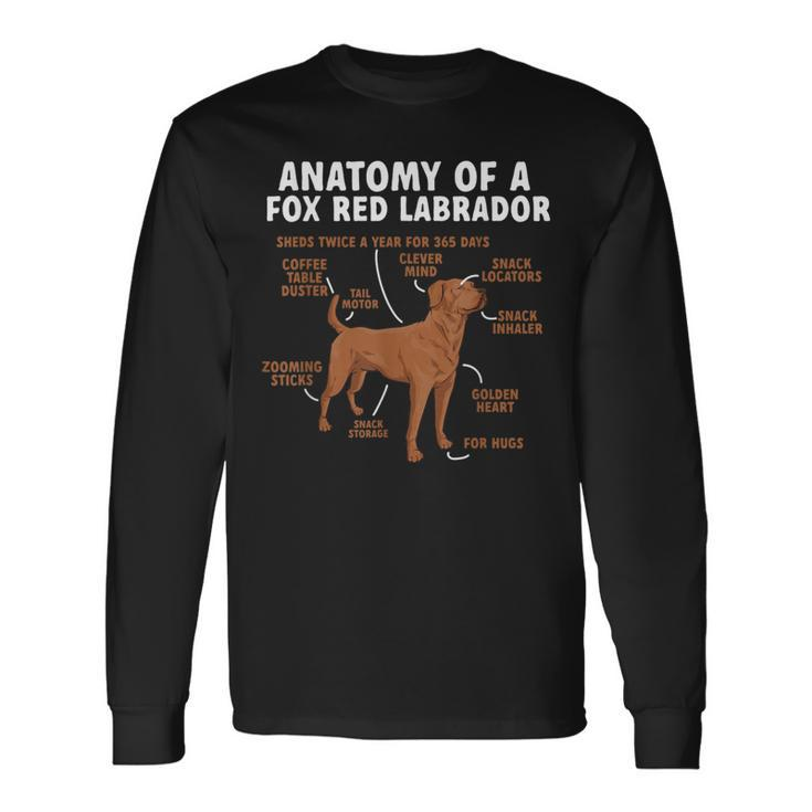 Anatomy Of A Fox Red Labrador Retriever Foxred Lab Long Sleeve T-Shirt