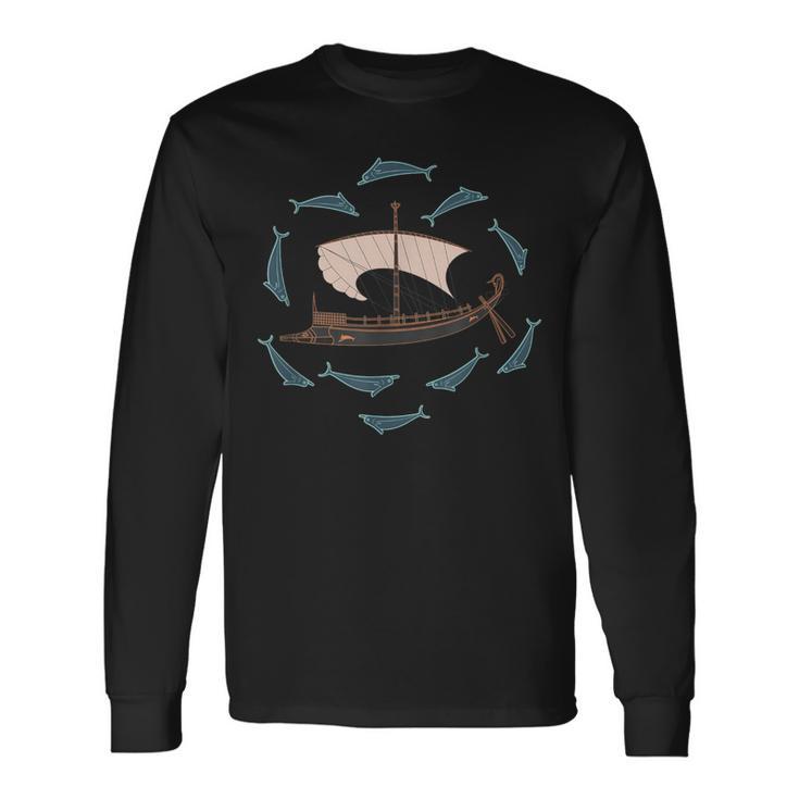 Ancient Greek Ship Trireme Long Sleeve T-Shirt