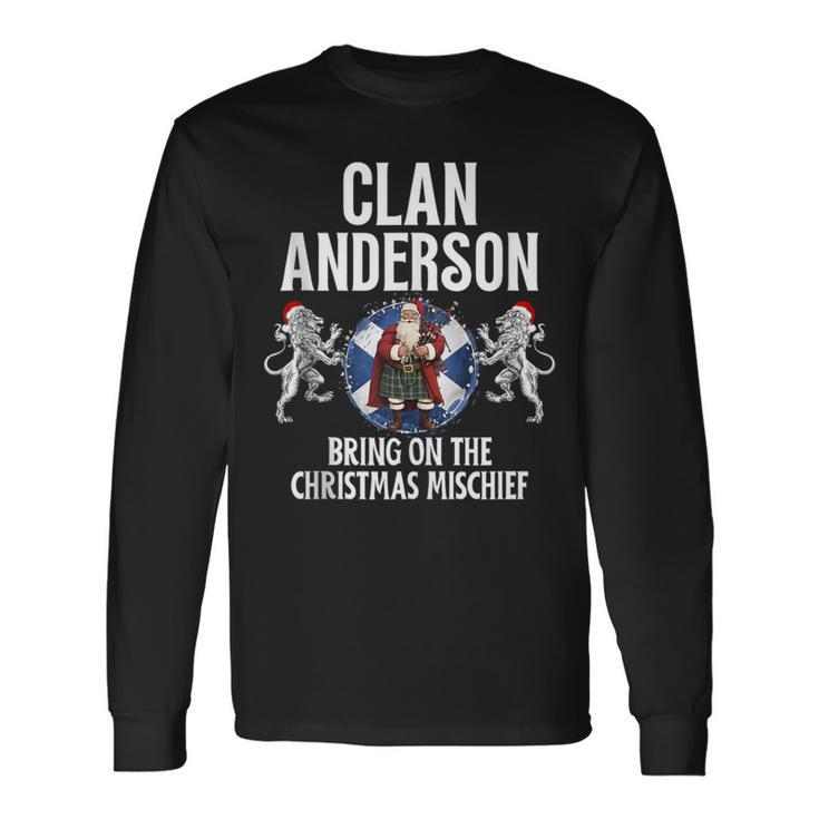 Anderson Clan Christmas Scottish Family Name Party Long Sleeve T-Shirt