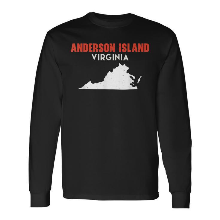 Anderson Island Washington Usa State America Travel Washingt Long Sleeve T-Shirt